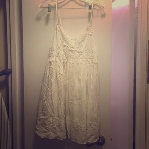 White baby doll short dress